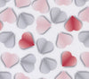 Valentine Paper Hearts on Cream 100% Cotton Price per Yard