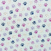 Novelty Dogs Pups Paws on Light Blue Gingham 100% Cotton Price per Yard