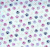 Novelty Dogs Pups Paws on Light Blue Gingham 100% Cotton Price per Yard