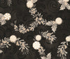 Christmas Peppermints Flourish on Black Metallic 100% Cotton Price Per Yard