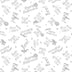 Espectáculo espeluznante - Tela «Word Toss» de algodón blanco sobre blanco, 44"/45", por yarda