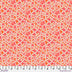 Star Flower Dance Coral Flourish And Bloom 44"/45" Cotton Fabric Per Yard