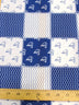 Tela de poliéster y algodón azul con motivos de veleros