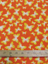 Butterflies Orange Cotton Polyester Fabric