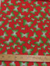 Butterflies Red Cotton Polyester Fabric