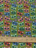 Halloween Cats Olive Poly Cotton Fabric