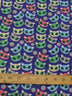 Halloween Cats Purple Poly Cotton Fabric
