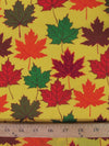 Tela de algodón y poliéster «Autumn Leaves Mustard»