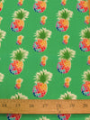 Tejido de algodón y poliéster con estampado de piña