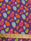 Russian Matryoshka Doll Magenta Polyester Cotton Fabric