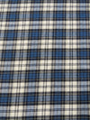 Tejido de franela para uniformes con estampado de tartán / Azul/Blanco/Negro