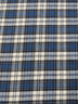 Tejido de franela para uniformes con estampado de tartán / Azul/Blanco/Negro