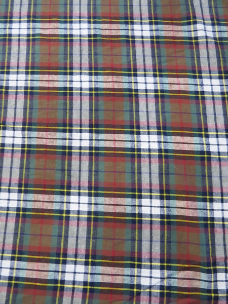 Tejido de franela para uniformes con estampado de tartán / Rojo/Azul