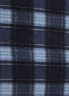 Tartan Plaid Polar Fleece Fabric / Navy/White / Sold By The Yard||color:Navy/White