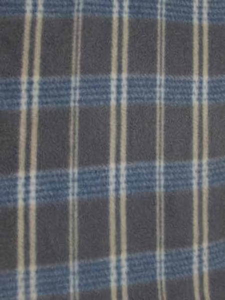 Tartan Plaid Polar Fleece Fabric / Blue/Gray / Sold By The Yard||color:Blue/Gray