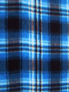 Tartan Plaid Polar Fleece Fabric / Blue/Black / Sold By The Yard||color:Blue/Black