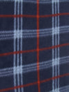 Tartan Plaid Polar Fleece Fabric / Navy/Red / Sold By The Yard