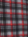 Tartan Plaid Polar Fleece Fabric / Gray/Red / Sold By The Yard||color:Gray/Red