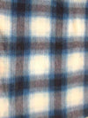 Tartan Plaid Polar Fleece Fabric / Blue/White / Sold By The Yard||color:Blue/White