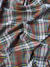 Tejido de franela para uniformes con estampado de tartán / Rojo/Azul