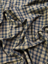 Tejido de franela para uniformes con estampado de tartán / Caqui/Azul