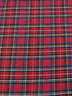 Tejido de franela para uniformes con estampado de tartán / Rojo/Multicolor / Se vende por metros