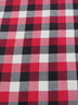 Tejido de franela para uniformes con estampado de tartán / Rojo/Negro/Blanco