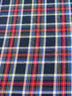 Tejido de franela para uniformes con estampado de tartán / Azul marino/Rojo / Se vende por metros