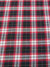 Tejido de franela para uniformes con estampado de tartán / Negro/Rojo/Blanco