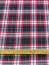 Tejido de franela para uniformes con estampado de tartán / Negro/Rojo/Blanco||color: Negro/Rojo/Blanco