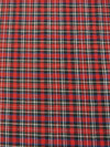 Tejido de franela para uniformes con estampado de tartán / Rojo/Negro