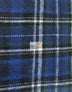 Tejido de franela para uniformes con estampado de tartán / Blanco/Azul marino / Se vende por metros
