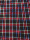 Tejido de franela para uniformes con estampado de tartán / Negro/Rojo