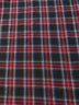 Tejido de franela para uniformes con estampado de tartán / Negro/Rojo