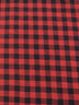 Tejido de franela para uniformes con estampado de tartán / Rojo búfalo/Negro / Se vende por metros