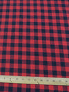 Tejido de franela para uniformes con estampado de tartán / Rojo búfalo/Negro / Se vende por metros