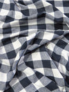 Tejido de franela para uniformes con estampado de tartán / Azul marino Buffalo / Se vende por metros