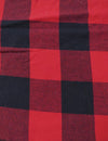 Tejido de franela para uniformes con estampado de tartán / Rojo «Big Buffalo»/Negro / Se vende por metros
