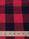 Tejido de franela para uniformes con estampado de tartán / Rojo «Big Buffalo»/Negro / Se vende por metros