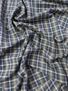 Tejido de franela para uniformes con estampado de tartán / Verde oliva/Azul