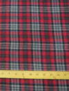 Tejido de franela para uniformes con estampado de tartán / Rojo/Gris||color: Rojo/Gris