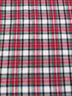 Tejido de franela para uniformes con estampado de tartán / Blanco/Rojo