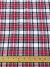 Tejido de franela para uniformes con estampado de tartán / Blanco/Rojo||color: Blanco/Rojo