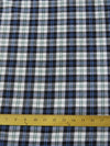 Tartan Plaid Uniform Apparel Flannel Fabric / White/Black||color:White/Black