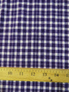 Tartan Plaid Uniform Apparel Flannel Fabric / Purple/White / Sold By The Yard||color:Purple/White