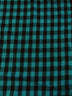 Buffalo Plaid Flannel Fabric Turquoise/Black