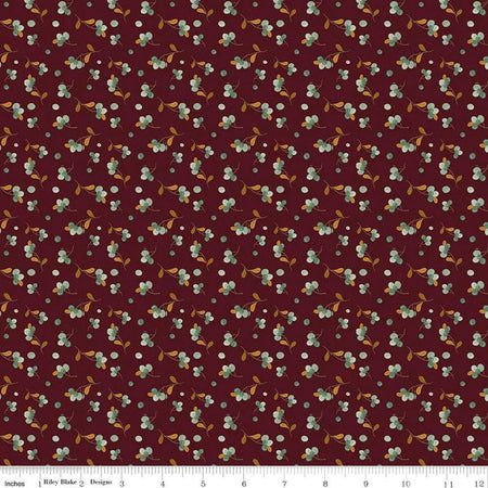 The Awe of Autumn Bittersweet Mahogany 43"/44" Fabric Per Yard