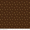 The Awe of Autumn Flower Toss Brown 43"/44" Fabric Per Yard