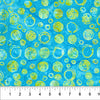 Turquoise Bubble Celebration Cotton 44/45 Fabric Per Yard