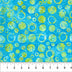 Turquoise Bubble Celebration Cotton 44/45 Fabric Per Yard